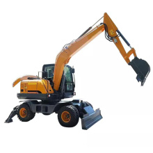 Agricultural Digging Machine 8 Tons Sale Max Diesel Power Engine Front Rear Wheel Excavator